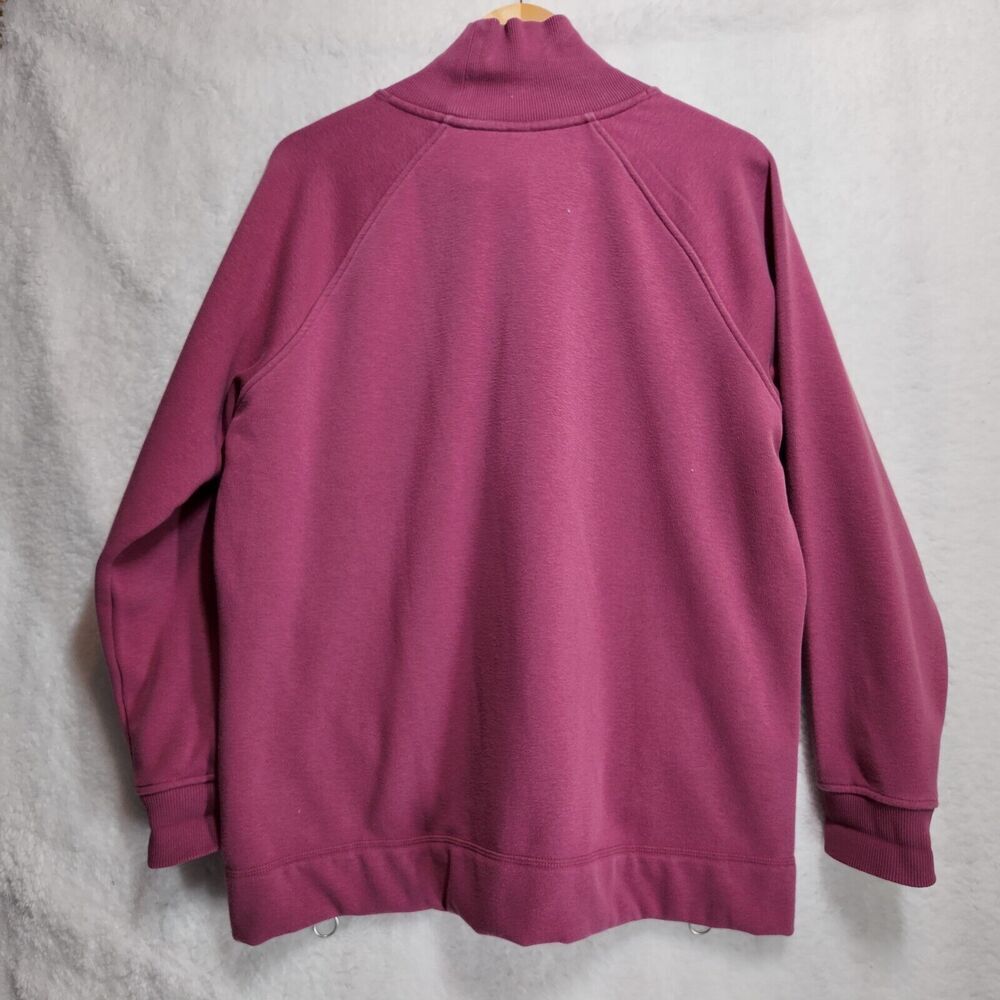 ATHLETA L Cozy Karma Side Zip Funnel Neck Pink Cozy Zip Accents Loungewear - Picture 2 of 10